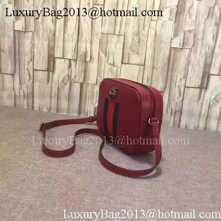 Gucci Soho Calfskin Leather Shoulder Bag 412009 Red