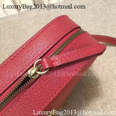 Gucci Soho Calfskin Leather Shoulder Bag 412009 Red