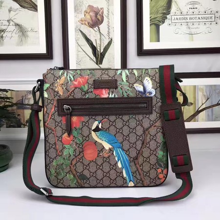 Gucci Tian GG Supreme Messenger Bag 406408 Brown