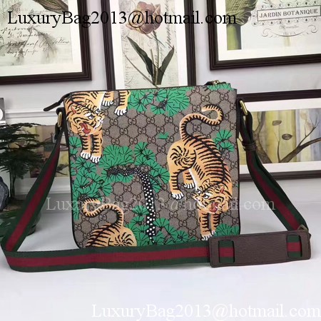 Gucci Tiger GG Supreme Messenger Bag 406408 Green