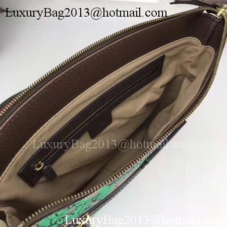 Gucci Tiger GG Supreme Messenger Bag 406408 Green