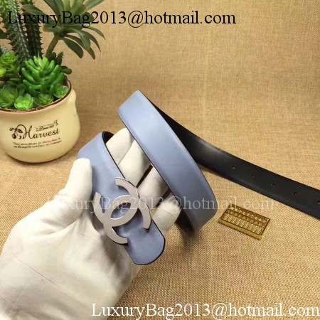 Chanel 30mm Leather Belt CH5234 Blue