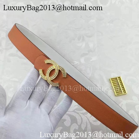 Chanel 30mm Leather Belt CH5235 Brown