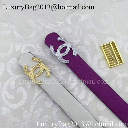 Chanel 30mm Leather Belt CH5235 Purple