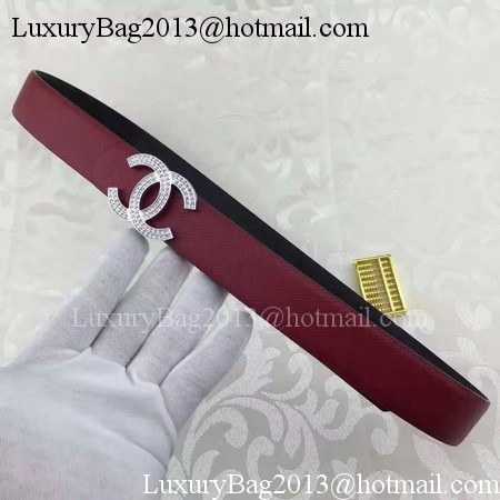 Chanel 30mm Leather Belt CH5235 Red