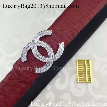 Chanel 30mm Leather Belt CH5235 Red