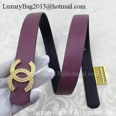 Chanel 30mm Leather Belt CH5235 Wine