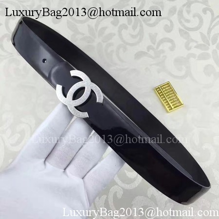 Chanel 30mm Patent Leather Belt CH5231 Black