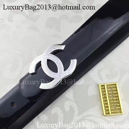 Chanel 30mm Patent Leather Belt CH5231 Black