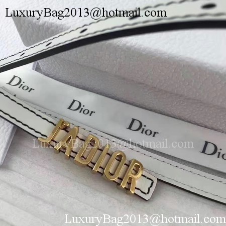 Dior 30mm Leather Belt CD2366 White