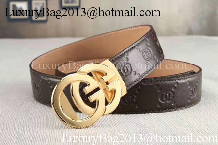 Gucci 34mm Leather Belt GG0801 Brown