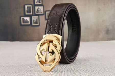 Gucci 34mm Leather Belt GG0804 Brown
