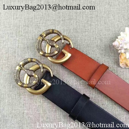 Gucci 34mm Leather Belt GG2369 Black