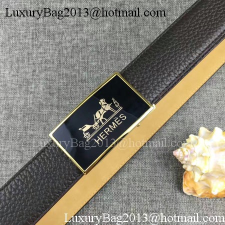 Hermes 34mm Black Belt HO0801 Gold