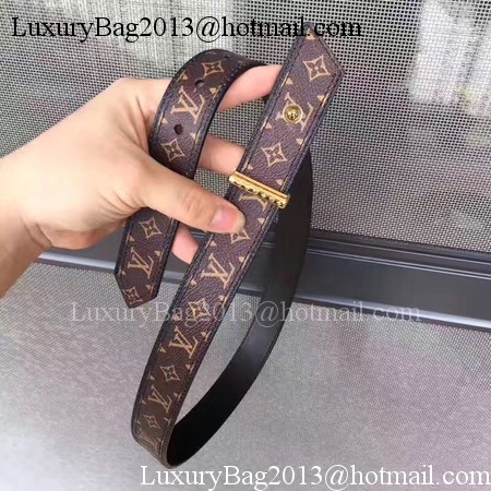 Louis Vuitton 30mm Brown Belt M9306 Gold