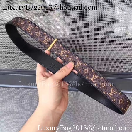 Louis Vuitton 30mm Brown Belt M9306 Gold