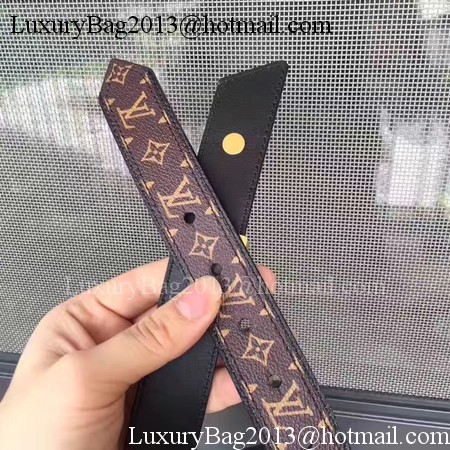 Louis Vuitton 30mm Brown Belt M9306 Gold