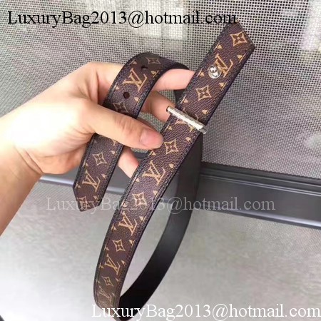 Louis Vuitton 30mm Brown Belt M9306 Silver