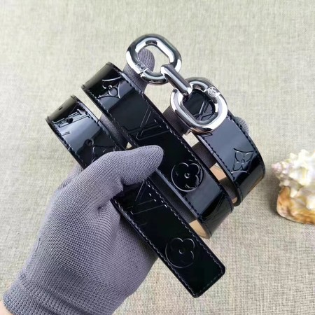 Louis Vuitton 30mm Patent Leather Belt M4226 Black