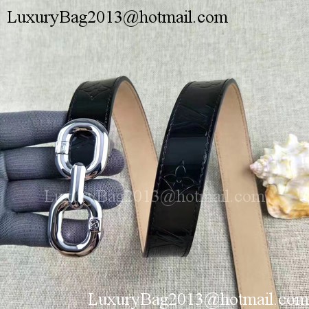 Louis Vuitton 30mm Patent Leather Belt M4226 Black