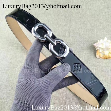 Louis Vuitton 30mm Patent Leather Belt M4226 Black