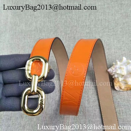 Louis Vuitton 30mm Patent Leather Belt M4226 Orange