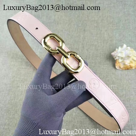 Louis Vuitton 30mm Patent Leather Belt M4226 Pink