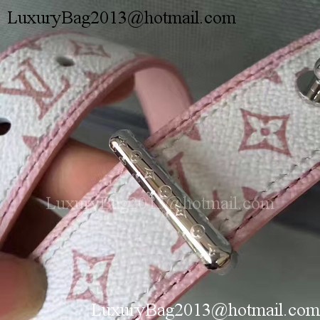 Louis Vuitton 30mm Pink Belt M9306 Silver