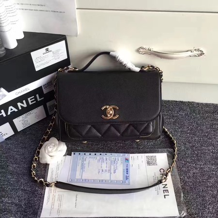 Chanel Classic Top Flap Bag Original Cannage Pattern A96587 Black