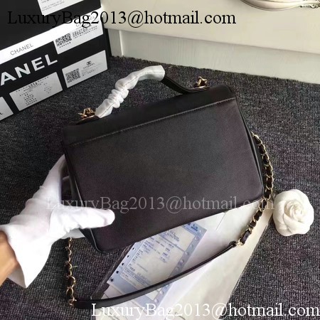 Chanel Classic Top Flap Bag Original Cannage Pattern A96587 Black