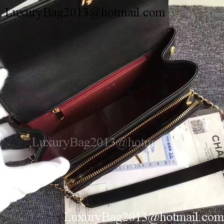 Chanel Classic Top Flap Bag Original Cannage Pattern A96587 Black