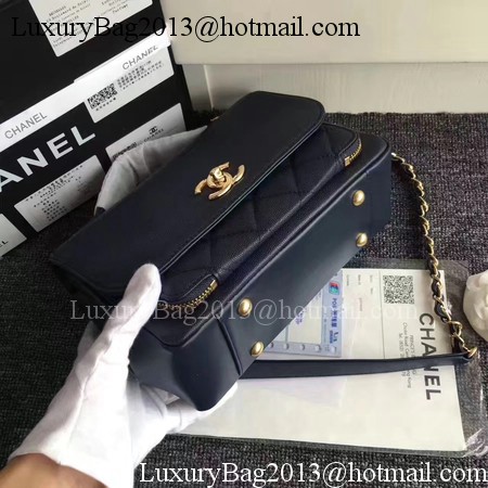 Chanel Classic Top Flap Bag Original Cannage Pattern A96587 Royal
