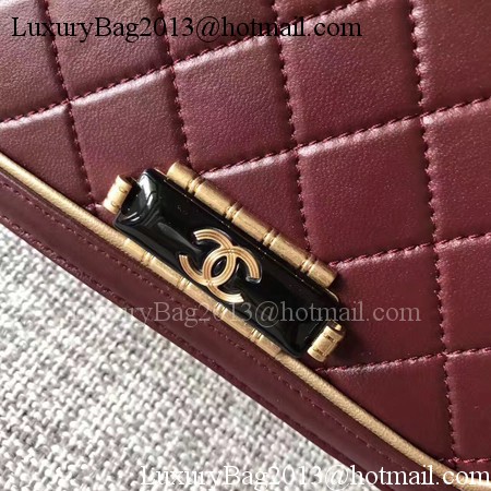 Chanel Classic Top Flap Bag Original Leather A96588 Wine