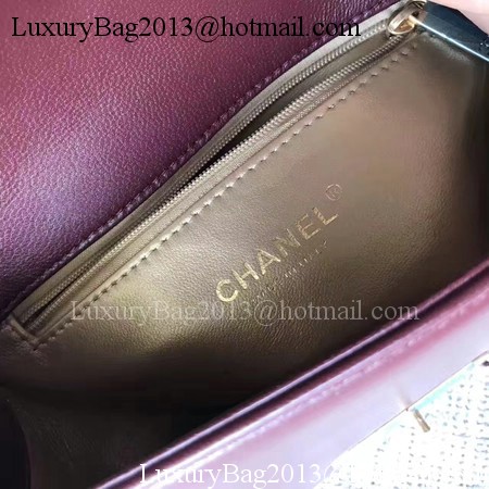 Chanel Classic Top Flap Bag Original Leather A96588 Wine