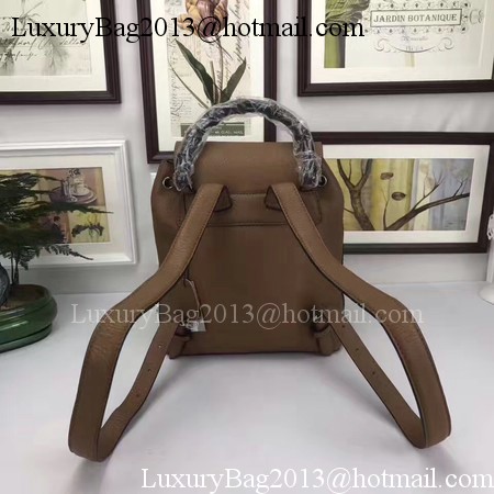 GUCCI Calfskin Leather Backpack 387149 Brown
