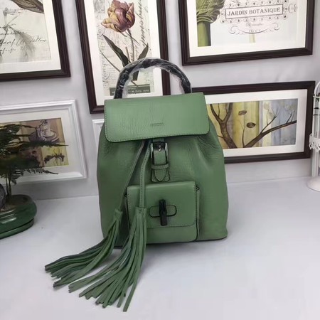 GUCCI Calfskin Leather Backpack 387149 Green