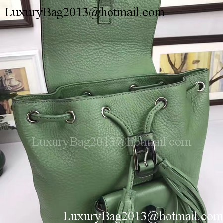 GUCCI Calfskin Leather Backpack 387149 Green