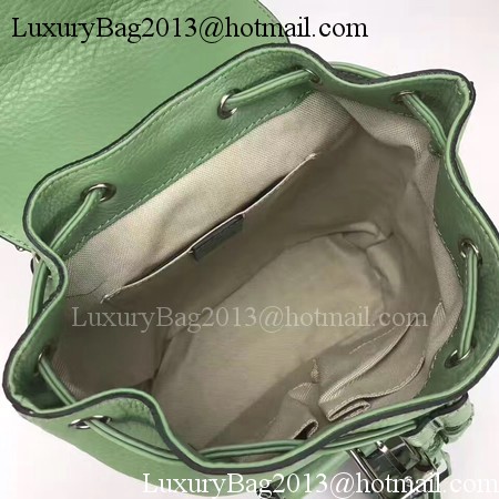 GUCCI Calfskin Leather Backpack 387149 Green
