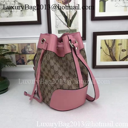 Gucci Classic Bucket Bag Original GG Canvas 381597 Pink