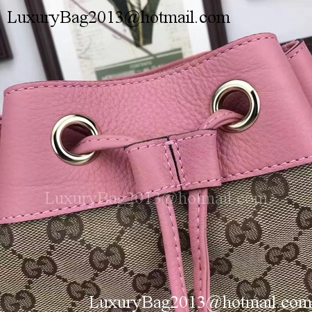 Gucci Classic Bucket Bag Original GG Canvas 381597 Pink