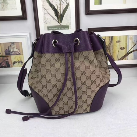 Gucci Classic Bucket Bag Original GG Canvas 381597 Purple