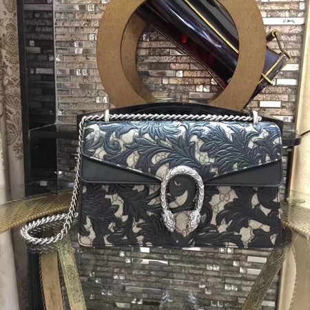 Gucci Dionysus Calf Leather Shoulder Bag 400249E Black