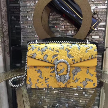 Gucci Dionysus Calf Leather Shoulder Bag 400249E Yellow