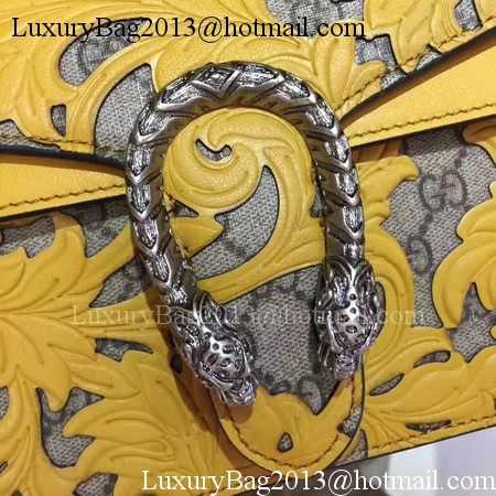Gucci Dionysus Calf Leather Shoulder Bag 400249E Yellow