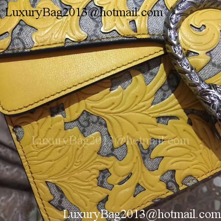 Gucci Dionysus Calf Leather Shoulder Bag 400249E Yellow