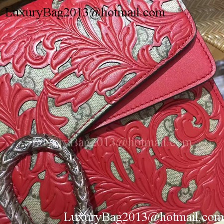 Gucci Dionysus Embroidered Shoulder Bag 400235E Red