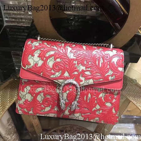 Gucci Dionysus Embroidered Shoulder Bag 400235E Red