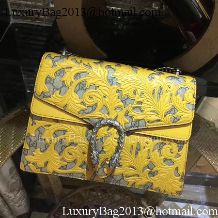 Gucci Dionysus Embroidered Shoulder Bag 400235E Yellow