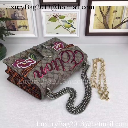 Gucci Dionysus GG Supreme Canvas Shoulder Bag 403348 Brown