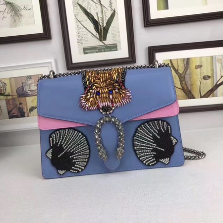 Gucci Dionysus Lichee Original Leather Shoulder Bag 403348 Blue